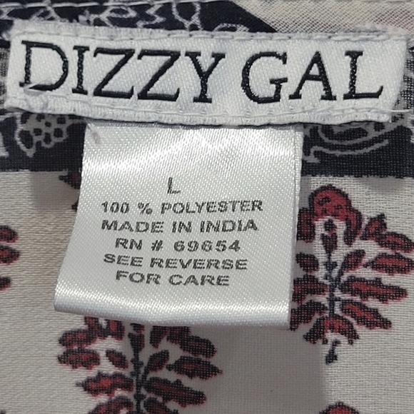 Large Americana Print Boho Kimono Coverup Sheer Beachy - Picture 5 of 5